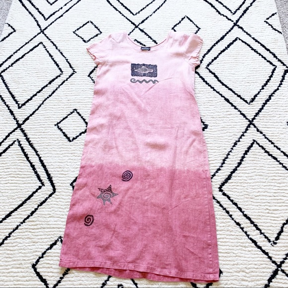 Linen Tie Dye Maxi Dress - Picture 11 of 16